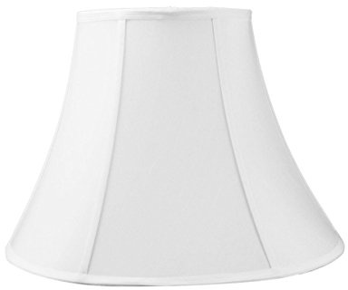 6x12x9.5 White Shantung Bell Lampshade - Perfect for small table lamps, desk lamps, and accent lights -Medium, White