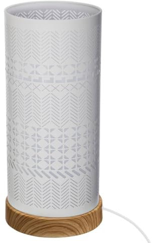 Atmosphera - Lampe tactile Lamby blanche - métal ajouré H28 cm - Modèle 2