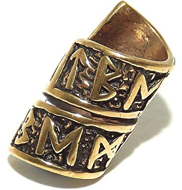 Beard Bead Rings Wide Viking 100% Bronze Rune Hair Jewellery