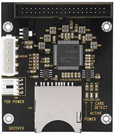 Zopsc SD Card to IDE Adapter, Secure Digital Converter for 3.5 Inch 40 Pin Hard Disk Drive, Compatible with DOS Linux 98SE Me XP