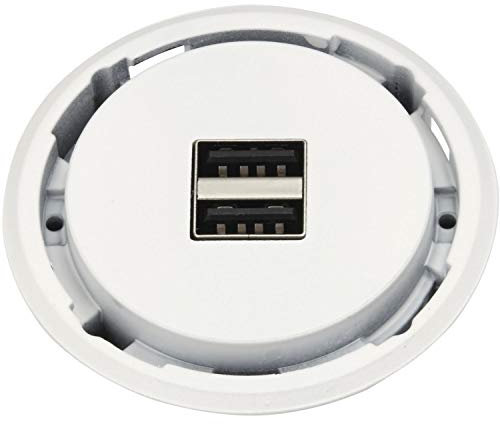 EVOline 159280002800 One 2fach USB Charger weiß DM 59 mm