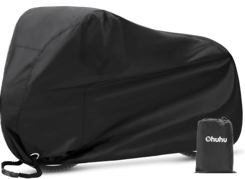 Ohuhu Bike Cover, Bike Covers for Outside Storage, 210T Waterproof Anti Dust UV Protection Fit for Up to 29 Inch Mountain and Electric Bikes with Lock Holes Bicycle Cover with Storage Bag