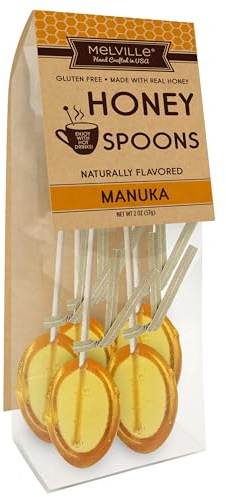Melville Candy Honey Spoons [For Tea Lovers] Gluten-Free 5 Count (Manuka)