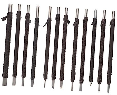 CIMAXIC 12stücke Holzschnitzset Mit Schnitzwerkzeuge Holzschnitzmesser Für Holzbearbeitung Mit Aufbewahrungstasche Für Künstler Anfänger