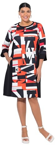 Ulla Popken dam Punto-kleid, Bedruckt Klänning