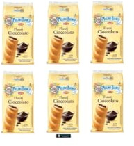 6 Confezioni Mulino Bianco Flauti al Cioccolato – Merendine Soffici Ripiene di Crema al Cioccolato, 8 Pezzi per Confezione, Snack Dolce Italiano,+ key smarter italy shop service