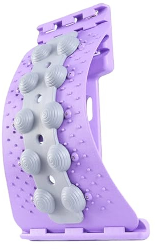 Back Cracker Estiramiento de espalda ajustable de 4 niveles con corrección de masaje de acupresión Descompresión de la columna lumbar Soporte para alivio del dolor de escoliosis