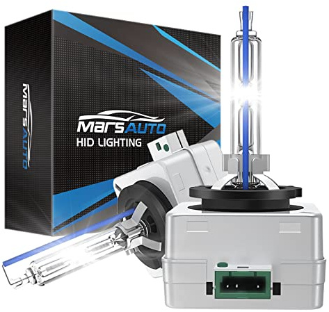 Marsauto D3S HID Bulbs, 6000K Cold White, Xenon Bulb, 3500 Hours Longevity, Waterproof Design, Up to 350% Brightness, 5 Minutes Installation, Pack of 2