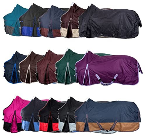 RL24 Winterdecke 300g Füllung 600D BASICLINE HKM by Reiterladen24 dunkelblau/braun 95cm