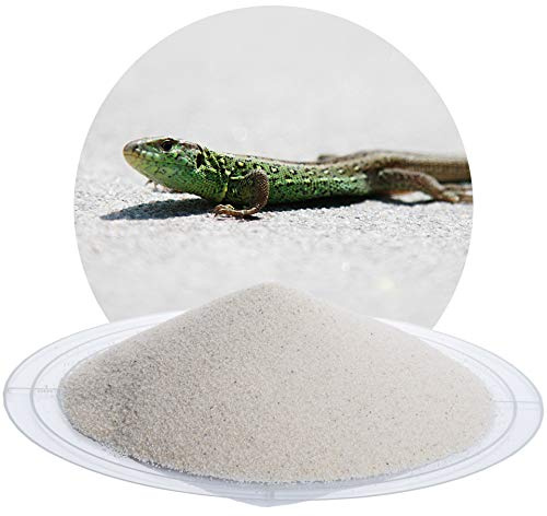 Schicker Mineral Terrariensand weiß 25 kg, hochrein, kantengerundet, gewaschen und hocherhitzt, frei von organischen Stoffen, keimfrei, sofort einsetzbar, Terrariumkies (0,2-0,5 mm)