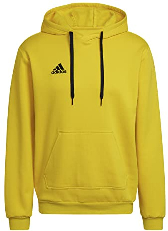 adidas Homme Entrada 22 Sweat Hoodie, Team Yellow / Black, S
