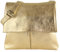 modamoda de T63LEDER Damen Leder Umhängetasche Schultertasche handmade in Italy, Farbe:Lightgold Metallic
