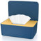 Caja Toallitas Humedas, Porta Toallitas Bebe, Dispensador Toallitas Humedas, Caja para Toallitas Húmedas, Dispensador de Toallitas de Almacenamiento con Tapa para Hogar Oficina(Azul Amarillo)