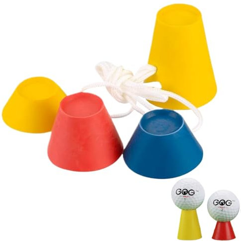 DAAIZIII Golf Tees, 4 Stück Tee Golf,Kunststoff Golf Tees,Winter Golf Tees Gummi,Golftees,Verschiedene Höhen Und Mehrfarbig Gummi Golf Tees Für Frostige Tage Für Praxis Driving Range Mat