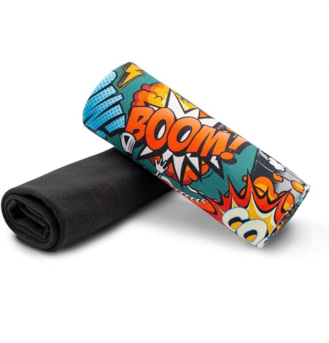Tygpaket 0,5 m jersey + 0,5 m manschett tyg för sömnad av barnkläder, barntyg, jerseytyg (Graffiti Boom + svart set 35)