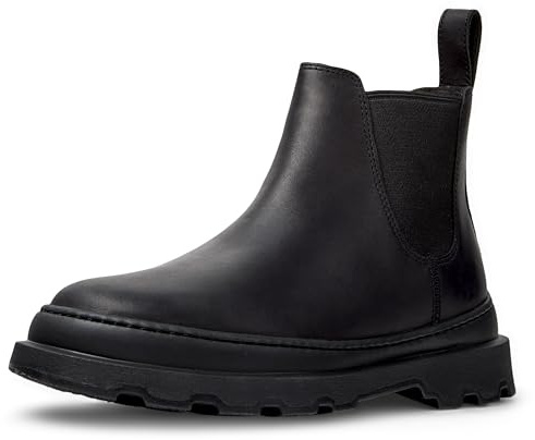 Camper Brutus+ K400818 Chelsea Botín para mujer, color negro 001, talla 39 EU, Black 001, 39 EU