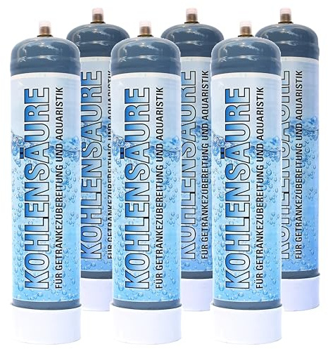 Kohlensäure 6X 640g CO2 Einwegflaschen mit Gewinde M10x1 passend für JBL Druckminderer Aquaristik