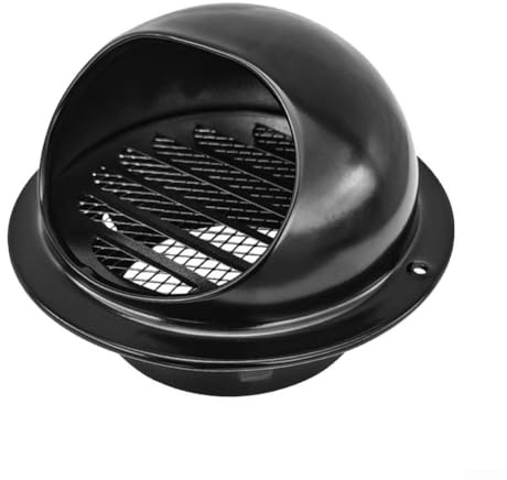 Salida de ventilación de acero inoxidable 304, cubierta de salida de ventilación de pared redonda, pintura negra, tapa de ventilación externa para campana de secadora, rejillas de ventilación con