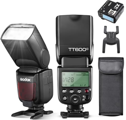 Godox TT600 HSS 1/8000s Flash Speedlite with Godox X2T-C Remote Trigger Transmitter,Built-in 2.4G Wireless X System Compatible for Canon