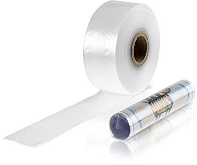 WPTrading - 1 x Rolle Schlauchfolie 50 mm x 250 lfm (100my) Transparent - LDPE-Folie als spezielle Beutel Verpackung lebensmittelecht - Individuelle Flachbeutel Folien Verpackung für Lebensmittel