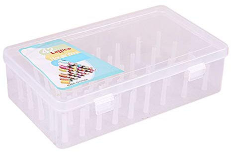 Milageto Nähfaden-Box für 42 Garnrollen ungefüllt, Aufbewahrungsbox für Nähgarnrollen Bobbin Box