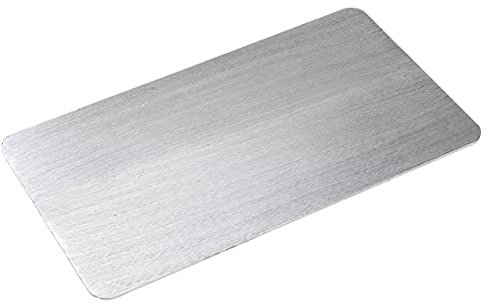 NKlaus Plato para Velas Aluminio Plata 30x16cm portavelas Posavasos decoración de Mesa Cepillado - Diseño 10434