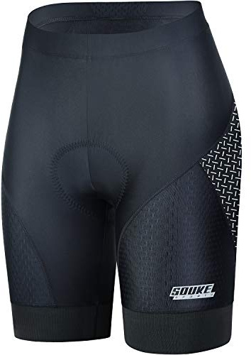 Souke Sports Women's Cycling Shorts 4D Gel Padded Breathable Bike Shorts Anti-Slip