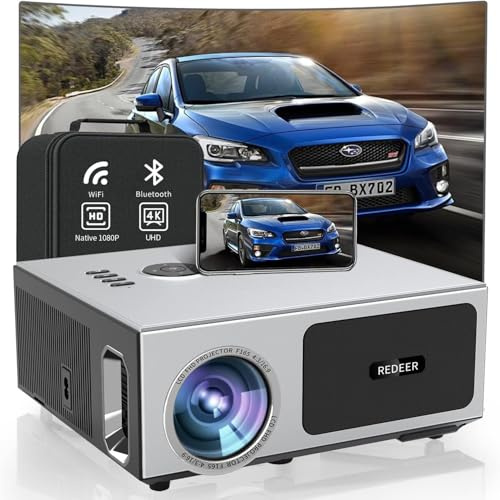 [Autofokus] 4K-projektor med 500 tums skärm. 1100ANSI-projektor 4K Wifi och bluetooth, inbyggd 1080P utomhusprojektor auto 6D keystone. 50 % zoom. PPT.Smart Home filmprojektor 4K+ för