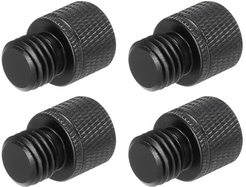 QUARKZMAN 4-teiliger Mikrofonständer-Adapter, M6-Buchse auf 3/8 Außengewinde, Schraubadapter, Aluminiumlegierung für Mikrofon-Stativ-Halterung, Schwarz