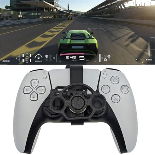 LiLiTok Para PS5 y para PS5 Slim Game Mandos Mini Volante, Impresión 3D Racing Rueda Gaming Volante de repuesto para Playstation 5 Slim Accesorios