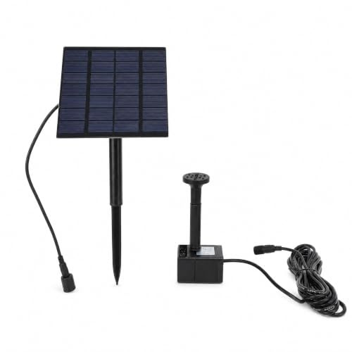 Hamwesh Bomba de Fuente Solar, 200L/H 150cm Cabezal con 12 Accesorios para el Jardín de Estanques Baño de Pájaros de Piscina