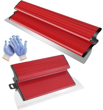 Yta spatel 40 cm & 25 cm rostfritt stål blad spatel verktyg spatel verktyg med ergonomiskt Z-handtag för stor arbetsområde väggdekoration konstruktion