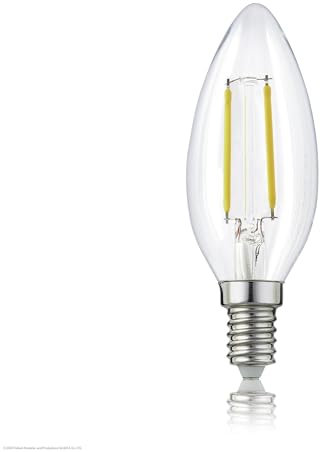 hellum LED Glühbirne Kerzenlampe E14, 2,5W warmweiß LED Lampe mit 250 Lumen LED Filament, E14 Vintage Led Leuchtmittel ersetzt 25-Watt Glühbirne, C35 2700 Kelvin warmweiss Klar, 207101