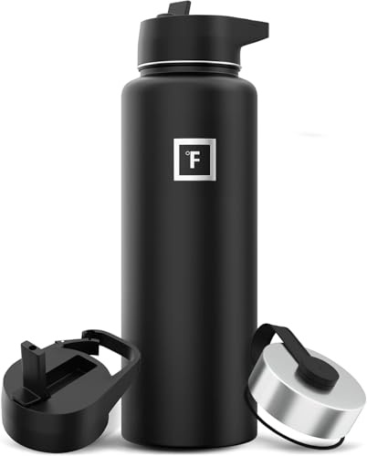Edelstahl Trinkflasche mit Strohhalm - 650/950/1200/1800 ml - Kohlensäure Geeignet Auslaufsicher Doppelwandig Isoliert Thermosflasche BPA-Freie - Wasserflasche Sport Gym Fitness Reisen Kinder