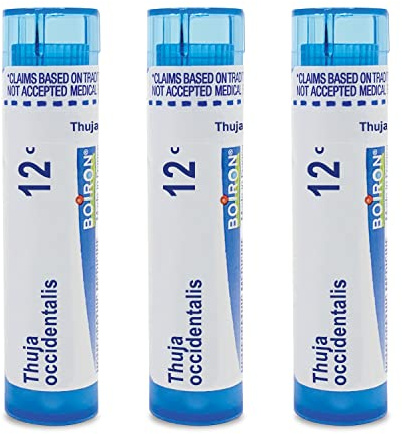 Boiron Thuja Occidentalis 12C Homeopathic Medicine for Warts - Pack of 3 (240 Pellets)
