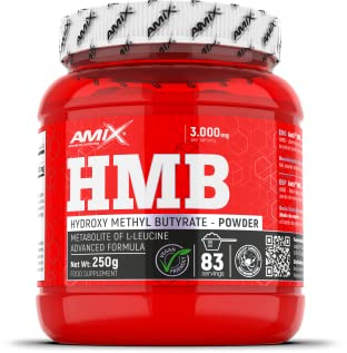 Amix HMB Powder 250 gr - Aumenta la Masa Muscular - Reduce la Grasa Corporal - Perfecto para Deportistas