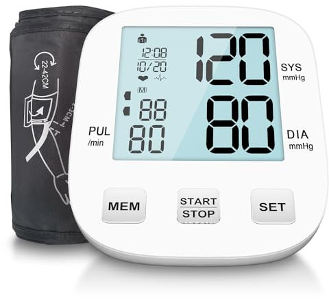Blood Pressure Monitors Cuff 22-42cm, HOLFENRY Blood Pressure Machine Large Cuff BP Monitor Upper Arm Blood Pressure BP Apparatus for Adult Elder at Home or Travel Use Heart Rate Hypertension Monitor