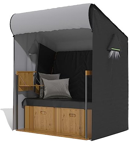 Rouzin Copertura per poltrona da spiaggia, impermeabile, 135 x 105 x 175/140 cm, copertura per sedia da spiaggia, in tessuto Oxford 420D, antivento, resistente ai raggi UV, con aperture di