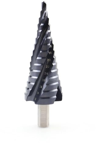 Cottssog Four Spiral Flute Cobalt Step Drill Bit 4-32MM,for Metal, Stainless Steel, Aluminum, Wood, Plastic