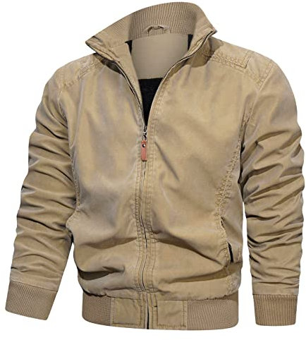 SRZYMJ Herren Thermisch Winter Parka Dickes Flauschfutter Wintermantel Parka Leicht Übergangsjacke Freizeitjacke Outdoorjacke Funktionsjacke 3 In 1 Softshelljacke Sweatjacke Steppjacke Fleecejacke