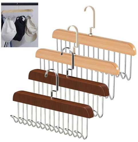 4 Stück Gürtelhalter Drehbarer Krawattenbügel Platzsparende Gürtelhalter Schrank Organizer Aufbewahrung Gürtelhalter Kleiderschrank Für Schals Für Schals, Krawatten, Gürtel,Schrank-Organizer