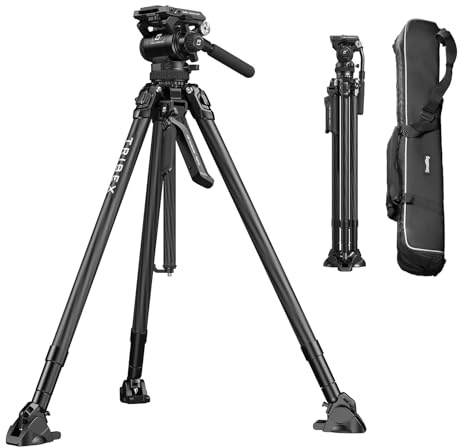 SMALLRIG Potato Jet Tribex Kit Treppiede Idraulico in Fibra di Carbonio, Treppiede per Videocamera con Estensione Rapida con Testa Fluida a 4 Stadi (Serie Origin) - 4259