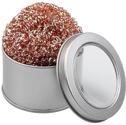 1Pezzi Detergente Per Punte,Detergente Per Punte Di Saldatura,Detergente per Ferro per Punte di Saldatura,per il Campo di Pulizia Della Punta del Saldatore,Con Staffa in Acciaio Inossidabile(68x39mm)