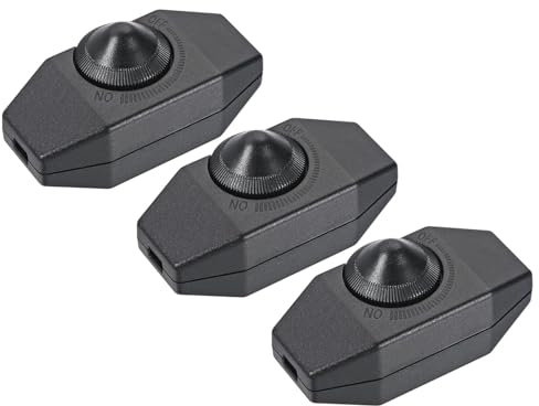 Leloco Lot de 3 variateurs d'intensité pour lampe LED 1 A/230 V (LED à intensité variable) 1 à 60 W, sûr, silencieux, stable et fiable (noir)