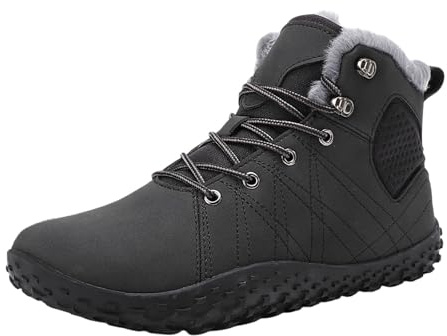 Generisch Chaussures d'hiver pieds nus pour homme et femme - Doublure chaude - Confortables - Antidérapantes - Chaussures d'hiver - Chaussures de randonnée - Chaussures de fitness - Bottes de neige