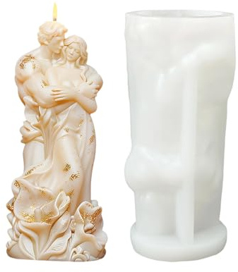 Stampo Silicone Per Candele A Coppia | Romantica Forma Flessibile Per Body Art Di Alimentare,Stampo per Resina Artistica per il Corpo | Per Polymer Fai Da Te Aromaterapia Decorazione E Sapone Fatto In