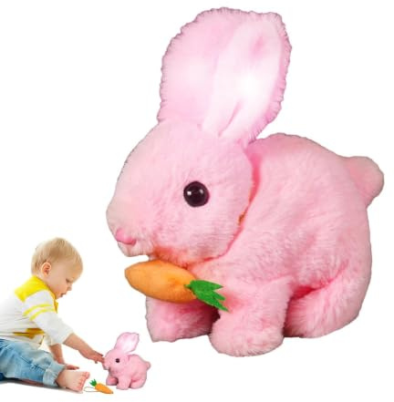 Rabbit Toys for Kids Interactive Plush Rabbit, Hopping Robotic Animal