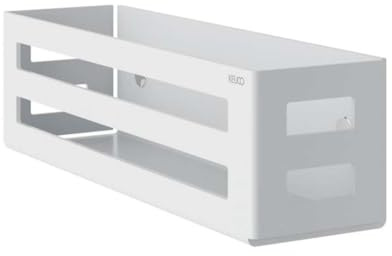 Keuco Duschkorb 32 cm, Aluminium weiß matt, Made in Germany, abnehmbar, inkl. Schrauben und Dübel, Duschablage zum Bohren