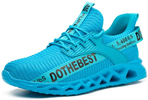 Steel Toe Shoes for Men Lightweight Indestructible Work Sneakers for Women Puncture Proof Comfortable Slip On Safety Shoes for Industrial,Coustruction Blue