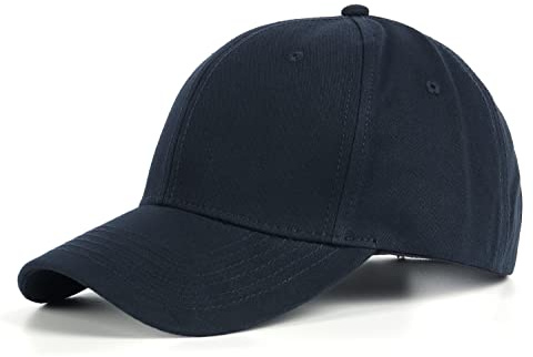 Zylioo XXL Högkrona basebollkeps, överdimensionerade strukturerade pappakepsar för stora huvuden, justerbara atletiska bollkepsar, marinblå, one size